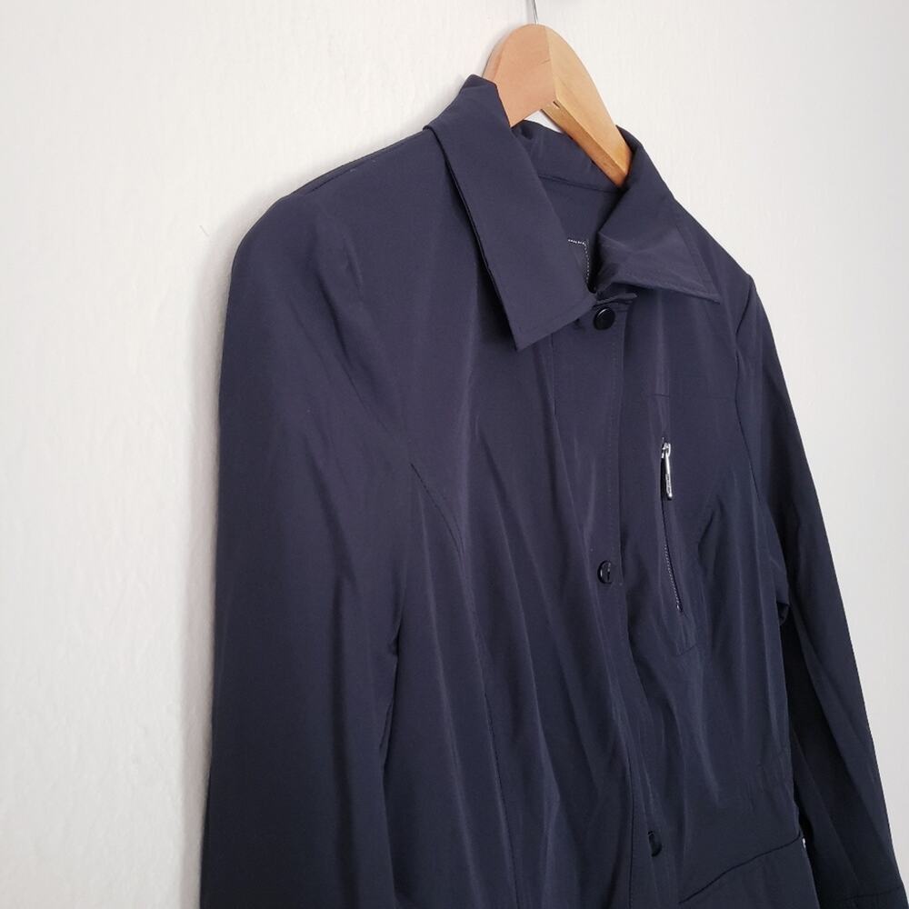 Sam Edelman Black Waterproof Lightweight Shirt-Jacket Shacket Rain Coat Small - Picture 4 of 12